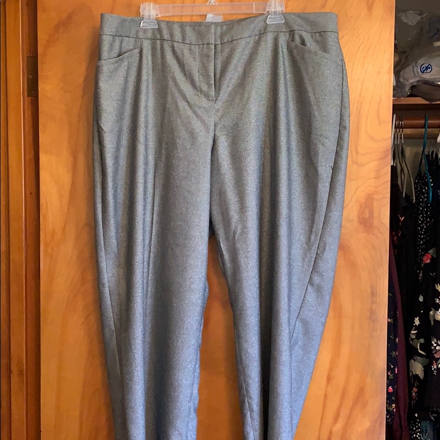 Gray Shimmer Work Pant